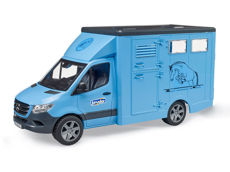 Bruder MB Sprinter Vůz pro přepravu zvířat s figurkou koně 1:16 